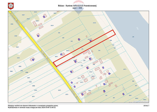 Działka budowlana 5000 m² – Różan, Narew