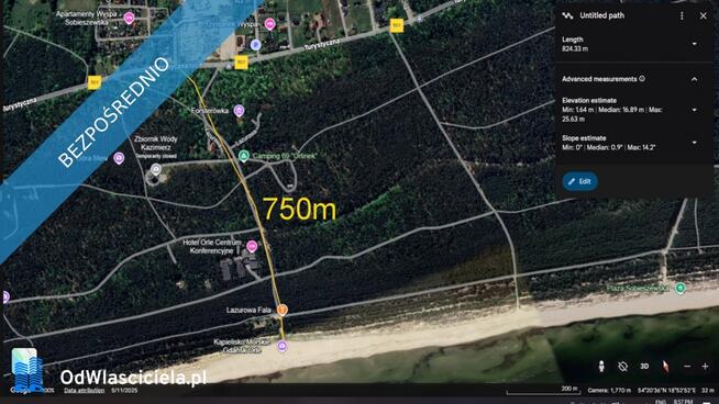 Duża działka budowlana nad morzem w Gdańsku, pełne uzbrojenie, MPZP