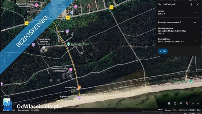 Duża działka budowlana nad morzem w Gdańsku, pełne uzbrojenie, MPZP