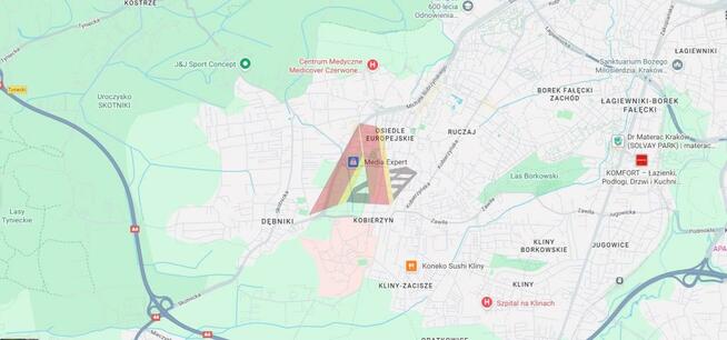 Działka budowlana Kraków Podgórze, Skotniki, Skotnicka