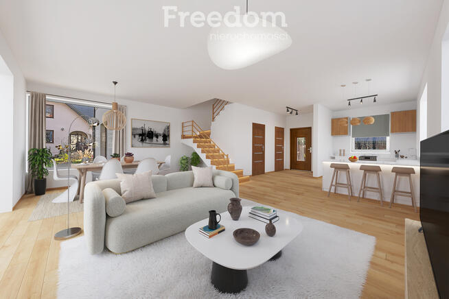 Stylowy bliźniak przy ścianie lasu