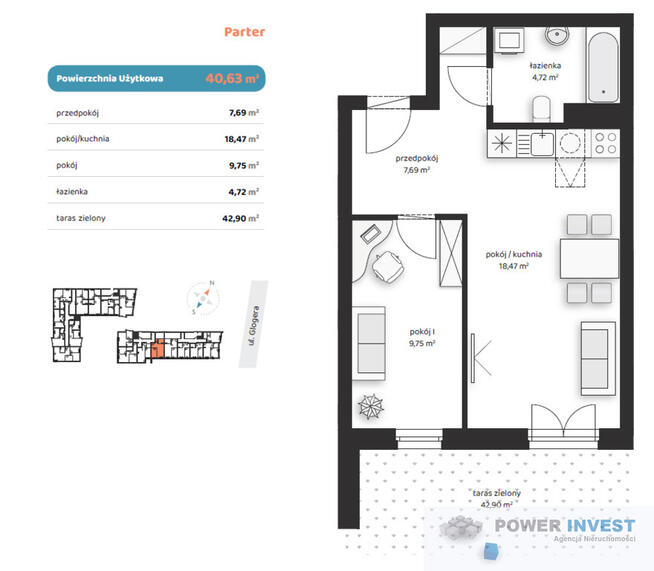 Jasne 2-pokojowe z ogródkiem, Glogera