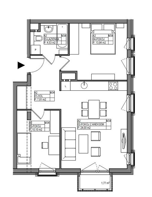 Mieszkanie 61m2 Hawelańska6a/ +garaż podziemny