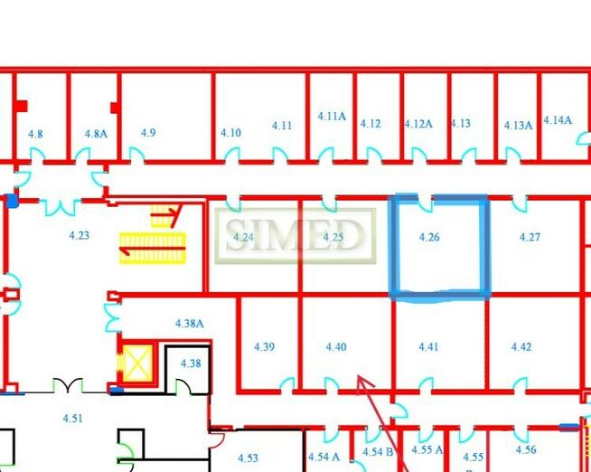 Pokój biuro ok 37 m 2 ,ochrona, monitoring,parking