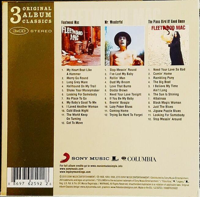 Polecam Zestaw 3 Albumów na CD Super Grupy FLEETWOOD MAC