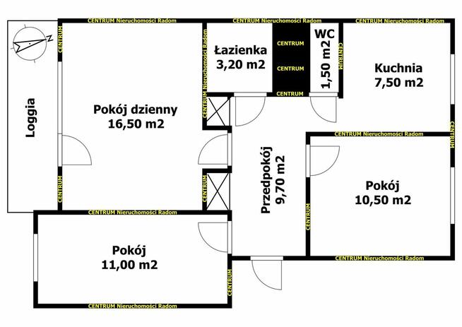Ustronie, ul. Sandomierska, M4, 59.9 m2, loggia.