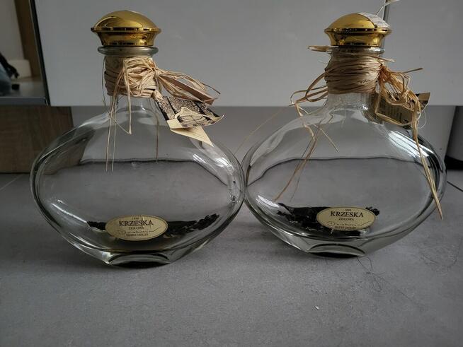 2xKrzeska z ziołami 0,7l -PUSTE Kolekcjonerskie - real foto