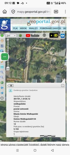 Działka rekreacyjna Ostrów Wielkopolski