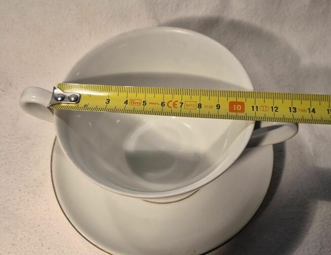 Bulionówki porcelana Ćmielów 300ml złota linia FESTON 6szt.