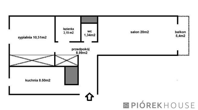 2-pokojowe mieszkanie w Ząbkach