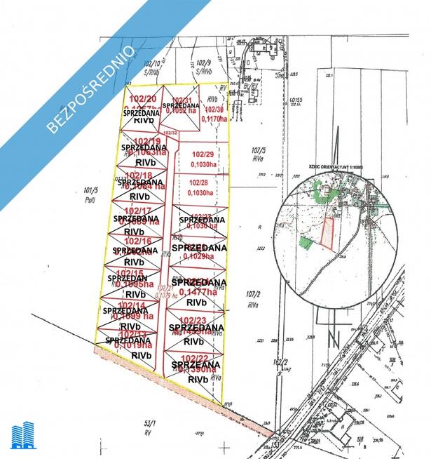 Sprzedam działkę budowlaną w m. Koźmin koło Zgorzelca