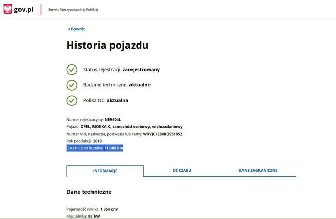 Opel Mokka Benzyna Zarejestrowany Ubezpieczony