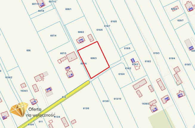 Działka budowlana Motycz gm. Konopnica,