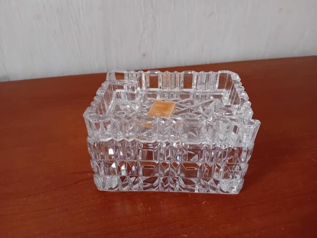 Krysztalowa papierosnica popielniczka