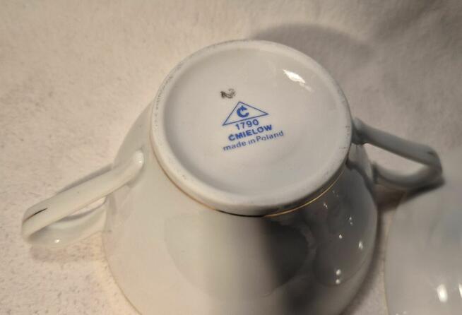 Bulionówki porcelana Ćmielów 300ml złota linia FESTON 6szt.