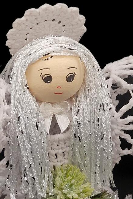 Anioł świąteczny 20cm ręcznie wykonany