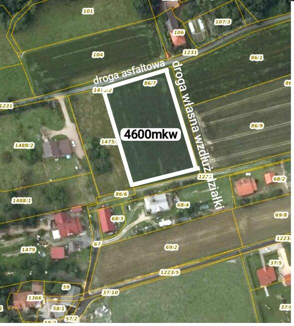 Działka budowlana uzbrojona siedliskowa widokowa małopolska