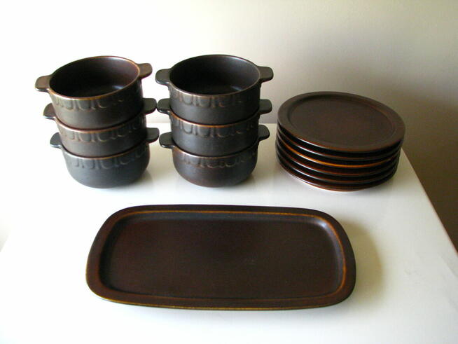 Kamionkowe miseczki z uszkami talerzyki i patera – tacka