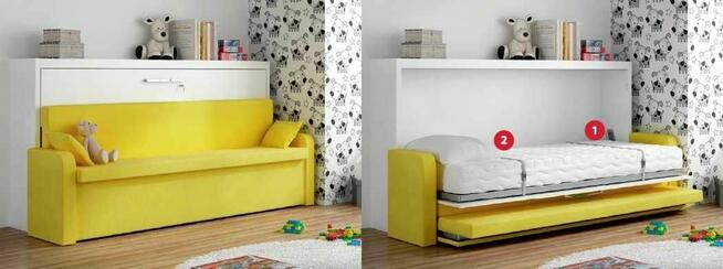 łóżko w szafie półkotapczan 90x200 z sofą OKAZJA UNIKAT