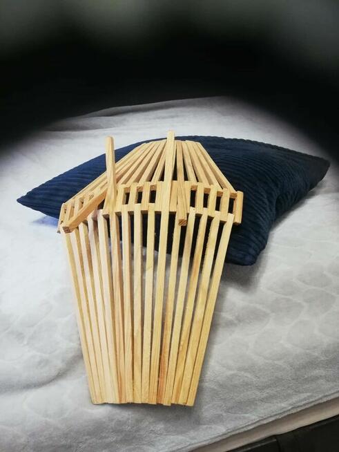 Gazetnik składany drewniany