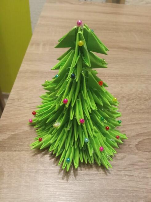 Choinka origami modułowe