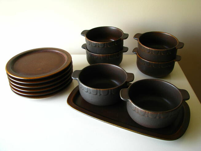 Kamionkowe miseczki z uszkami talerzyki i patera – tacka