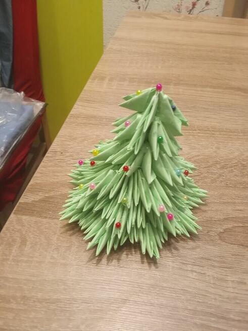 Choinka origami modułowe