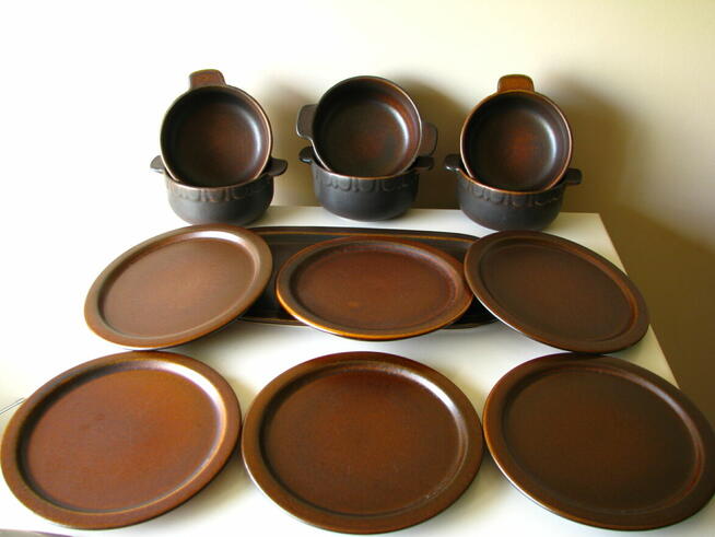 Kamionkowe miseczki z uszkami talerzyki i patera – tacka