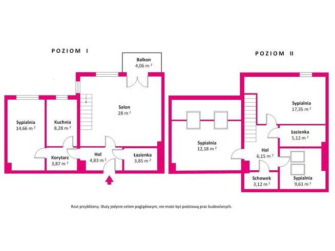 Dwupoziomowe mieszkanie z poddaszem – Pruszków