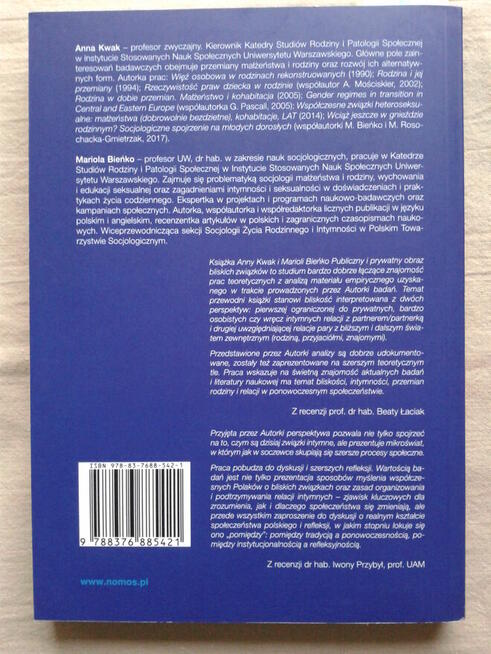 Publiczny i prywatny obraz bliskich związków - A. Kwak