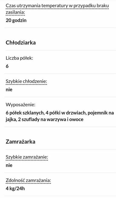 Lodówka pod zabudowę Electrolux