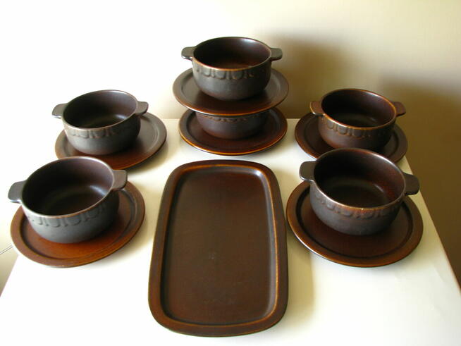 Kamionkowe miseczki z uszkami talerzyki i patera – tacka