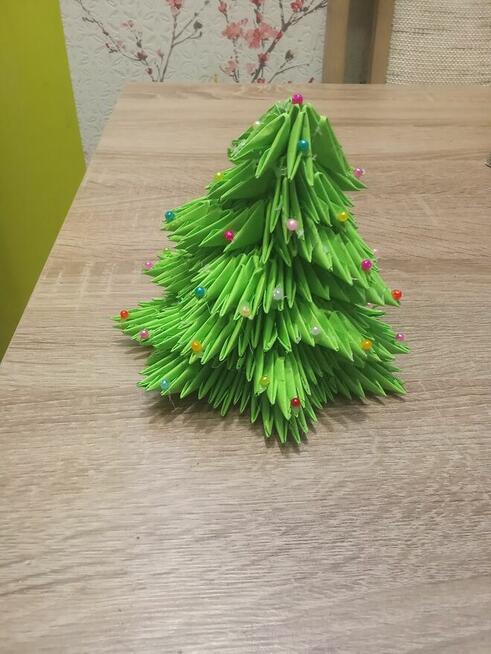 Choinka origami modułowe