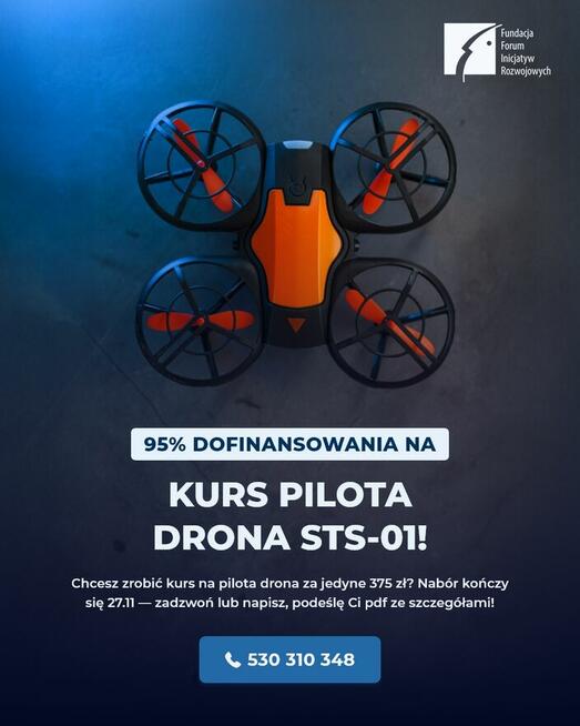 Szkolenie Pilota Drona STS-01 – 95% dofinansowania