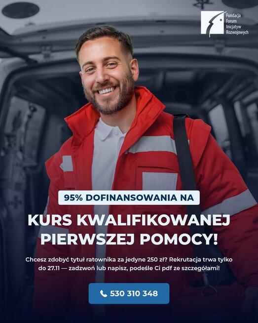 Kurs Kwalifikowanej Pierwszej Pomocy – 95% dofinansowania