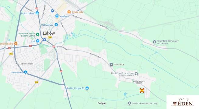 Działka budowlana Łazy gm. Łuków