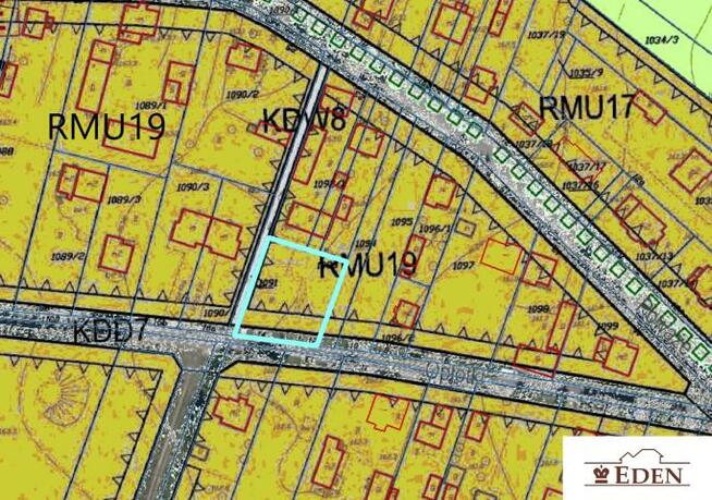 Działka budowlana Łuków Poważe, Opłotki