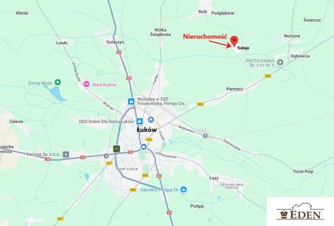 Działka budowlana Suleje gm. Łuków