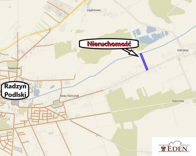 Działka rolno-budowlana Ustrzesz gm. Radzyń Podlaski