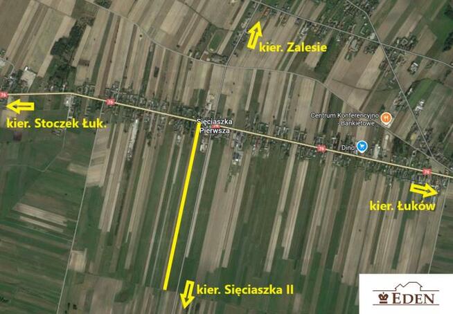 Działka rolno-budowlana Sięciaszka Pierwsza gm. Łuków