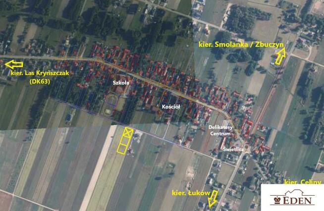 Działka budowlana Krynka gm. Łuków, Kwiatowa