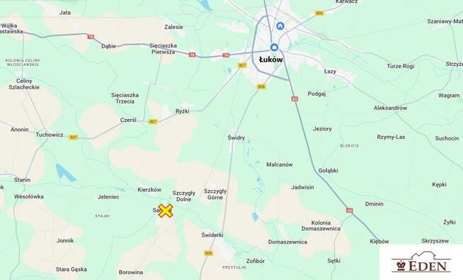 Działka budowlana Sarnów gm. Stanin Sarnów