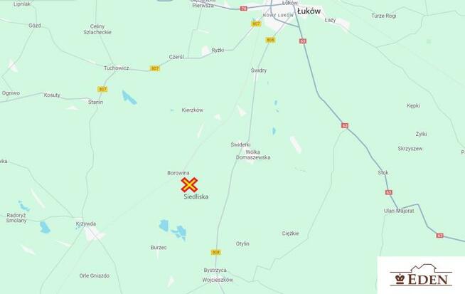 Działka budowlana Siedliska gm. Wojcieszków