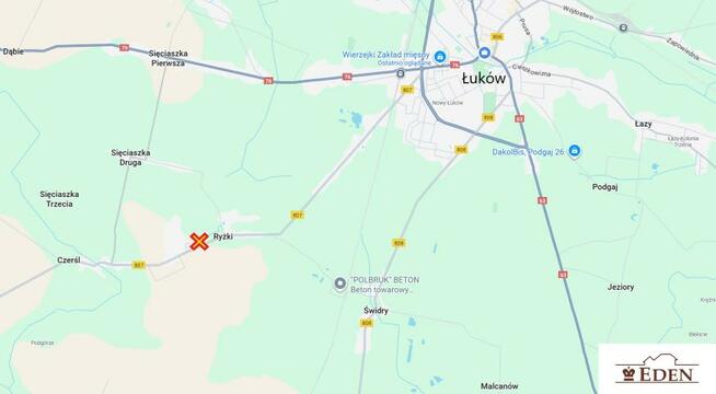 Działka budowlana Ryżki gm. Łuków