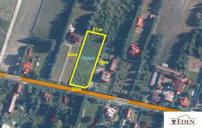 Działka budowlana Łuków, Poważe