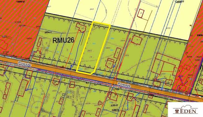 Działka budowlana Łuków, Poważe