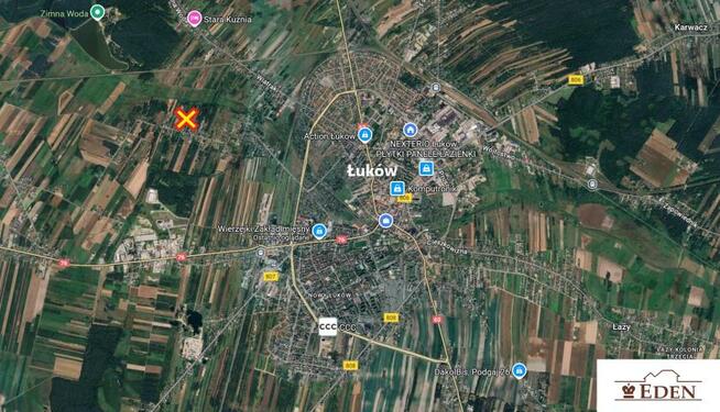 Działka budowlana Łuków, Poważe