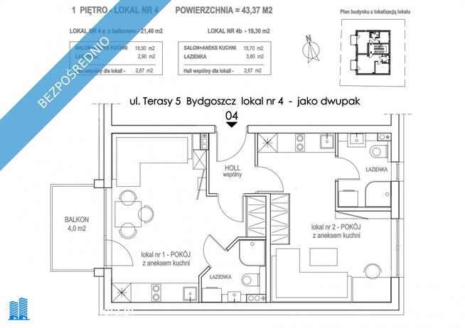 5 min. Stary Rynk/2 pokoje/balkon/bez PCC i prowizji!