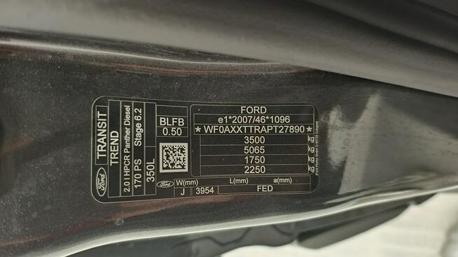 Ford Transit Trend 350 2.0 TDCi DPF E6.2 3.5t L3