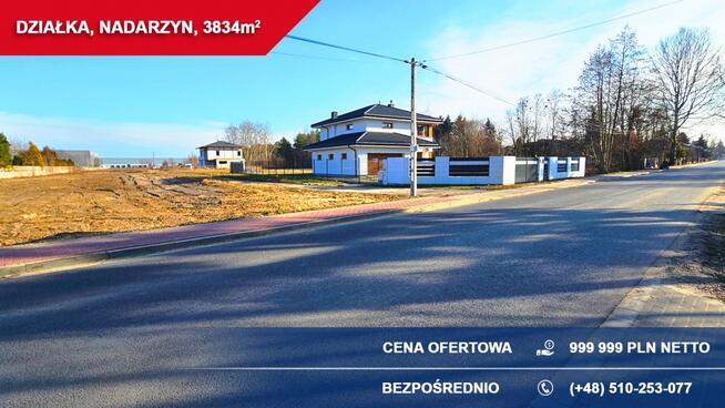 Działka przemysłowo-usługowa 3834 m² NADARZYN przy trasie S8